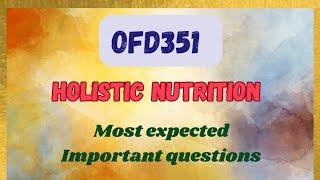 Holistic Nutrition #importantquestions #mostexpectedquestions #holisticnutrition #nutrition