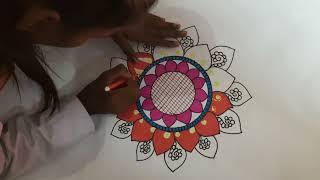 A glimpse of Rangoli Competition of Temple of Learning | रंगोली प्रतियोगिता की एक झलक | TOLKujapi