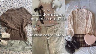 Downtown Fall Coquette Outfits | TikTok Compilation ༉‧₊˚