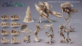 Cobramode 3D Printable Miniatures - February 2023 Patreon Release