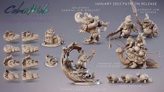 Cobramode 3D Printable Miniatures - January 2023 Patreon Release