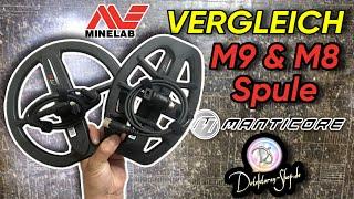 Vergleich M9 & M8 Spule für Minelab Manticore! Kurz erklärt! Detektoren Shop