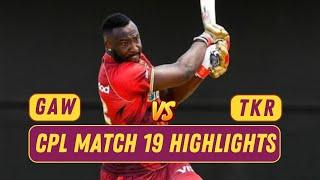 CPL 2024 19th Match Highlights | Trinbago Knight Riders vs Guyana Amazon Warriors