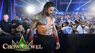 Roman Reigns makes stunning entrance as The O.T.C.: Crown Jewel 2024 highlights