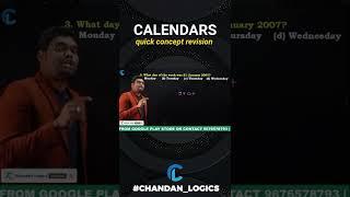 calendars quick concept revision and best tricks by chandan venna sir #chandan_logics #reasoning