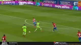 Wolfsburg 1-0 atletico ( wout weghorst)