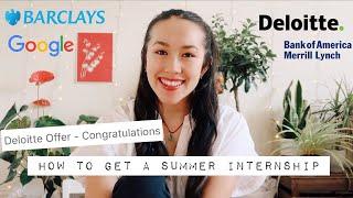 How to get a summer internship in London | a big four finance company