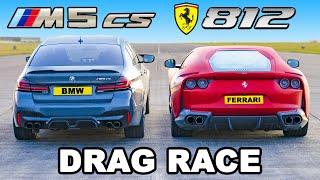 Ferrari 812 v BMW M5 CS: DRAG RACE