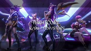 NIGHTCORE~ K/DA - POP/STARS (LYRICS) | LEAGUE OF LEGENDS