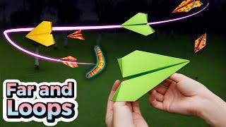 How to fold a Paper Airplane that flies Far and Loops