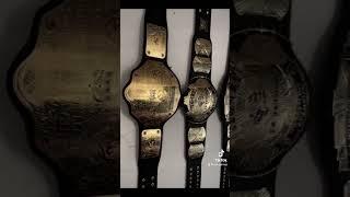 New wall hangers for a few of my belts #wwe #collector #wwefan #beltcollection#braywyatt #wrestling