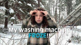 My partially off-grid washing machine froze!! What happened?!