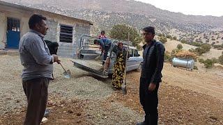 Repairing the yard of Fariba's house by the Qadrat family