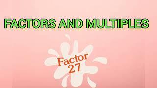 Maths Topic - Factors & Multiples || CBSE  Grade 4th || Kidos Edu Point