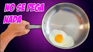 How to CURE STAINLESS STEEL PAN ► NEW METHOD ► LEARN HOW TO USE IT 