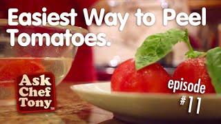 How to Peel Tomatoes the Fast Easy Way, for your Tomato Sauce Recipes, Episode 11