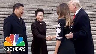 Chinese President Xi Jinping Welcomes President Donald Trump With Ceremony | NBC News