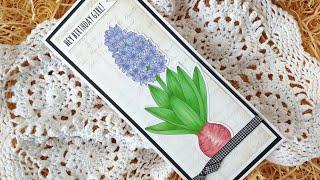 Colouring my Hyacinth digi image from Ruth Hamilton Design with Promarkers