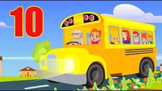 Wheels on the Bus + Ten in the Bed | Best Learning numbers video by DelTvKids