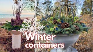 7 winter containers From simple to wild