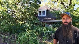 This HOUSE was LITTERED with BULLET HOLES - LEFT EMPTY and SO OVERGROWN it was TOO TALL TO CUT