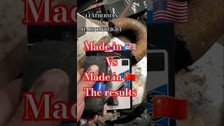 The results are in #madeinusa #madeinchina #harborfrieght #leatherman #design @LeathermanToolGroup