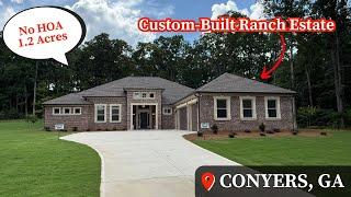 Living In Conyers, GA | Custom-Built Ranch Estate | Home Tour | Atlanta New Homes
