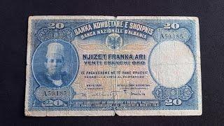 ALBANIA 20 Golden Francs (1926) | Banknote Encyclopedia