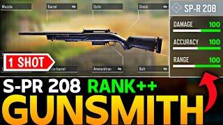 SP-R 208 "1 SHOT"  GUNSMITH Loadout| SP-R 208 BEST ATTACHMENTS For RANKED In COD Mobile SEASON 6|