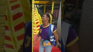 How Many SLIDES Can Meekah Go Down?  | #shorts #slides #playground #blippi #meekah