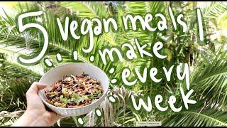 5 easy vegan meals I eat every week! (as a student !!)