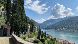 Walk through most beautiful village Morcote on Lake Lugano | Ticino, Switzerland 2023