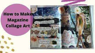 How to Make Magazine Collage Art in a composition book