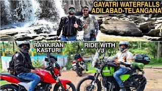 Gayatri Waterfalls-Adilabad |Off roading through Forest #RIDE WITH VJ |Telugu vlog