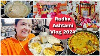 Radha Ashtami Vlog 2024 | Bhog Prasad & Mandir Darshan| #vlogs  PV45