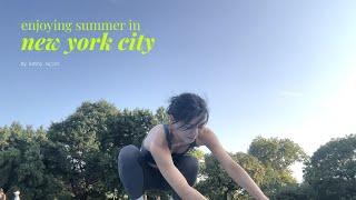 living alone in new york city  yoga at the park, staying fit, picnics, and day drinking