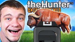 I Hunted the BIGGEST Animals with Only Pistols!