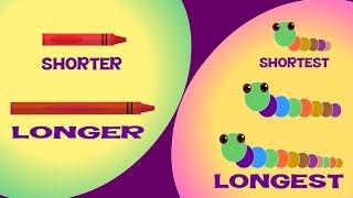 Longer and Shorter & Longest and Shortest | Comparison for Kids | Learn Pre-School Concepts