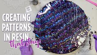 How to create AMAZING DIY Epoxy Resin Patterns that ACTUALLY STAY after curing #resinart #resindiy