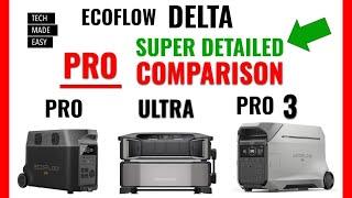 COMPARISON Delta Pro Delta Pro 3 and Delta Pro Ultra Comparison