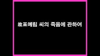 139. 故표예림 씨의 죽음에 대한 단상 (斷想)