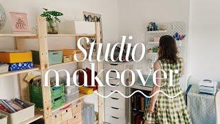 ART STUDIO MAKEOVER + TOUR | Decorate my new craft room 