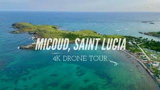 Micoud Village of Saint Lucia by drone 4K