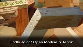 Hand Cut Bridle Joint or Open Mortise & Tenon