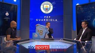 Pep Guardiola gifts Gary Neville a Manchester City shirt