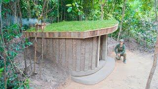 Building a Warm and Cozy Dugout | Bushcraft Underground Shelter, Wooden Wall With Survival Clay