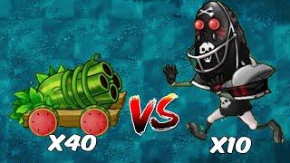 Fusion Plants x40 Vs 10 Black Olive High Nuts Zombies - PVZ Fusion Challenge