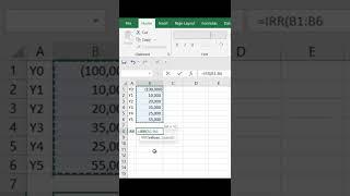 Internal Rate of Return (IRR) - Excel