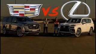 LEXUS LX600 vs CADILLAC ESCALADE | هل يستطيع اللكزس ان يتغلب على يخت الطرقات؟