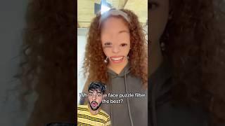 Trying Tiktok Filters  122 | face puzzle filter  #shorts